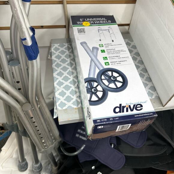 Universal Walker Wheels 5in- Drive Brand/ NEW in Box - Picture 6 of 6